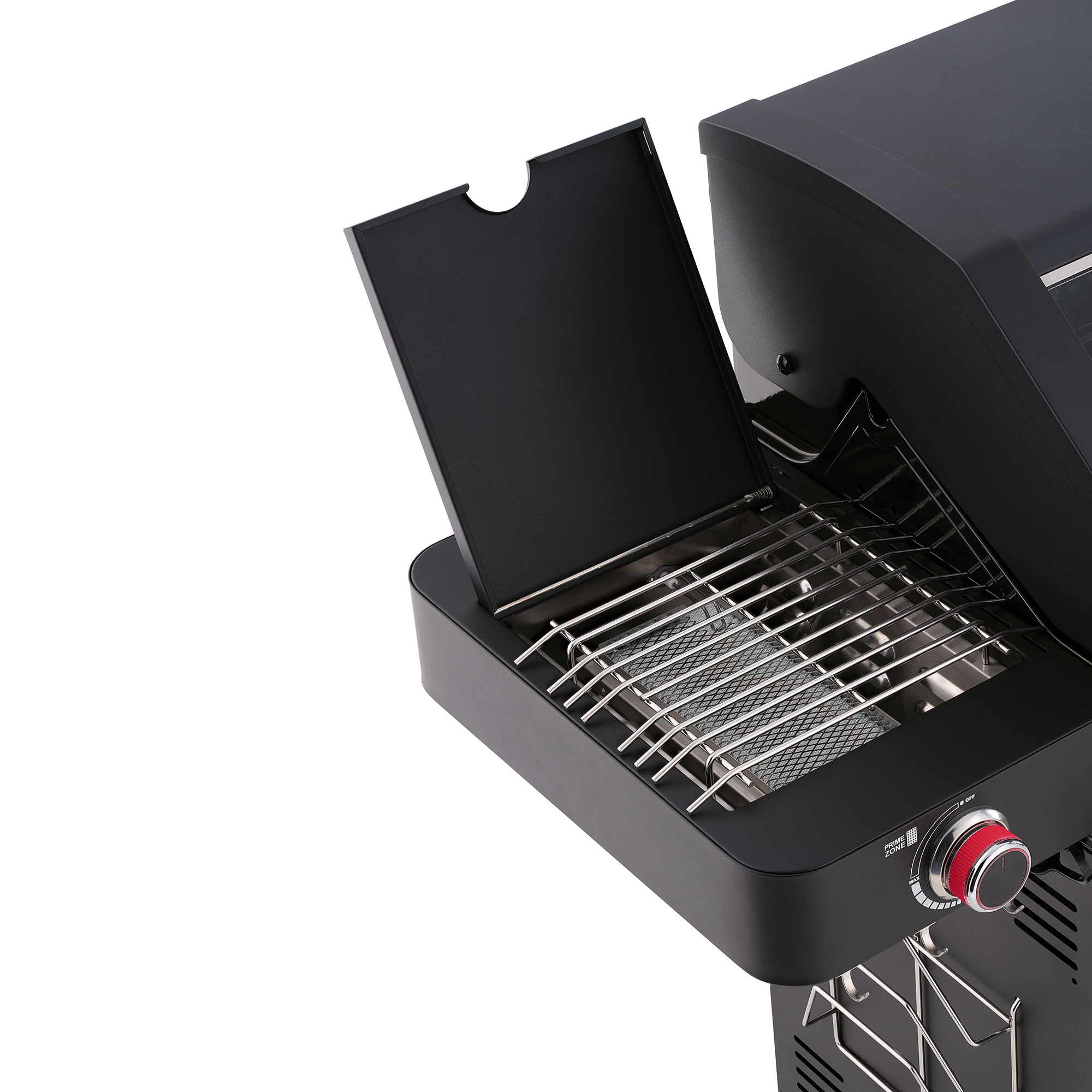 RÖSLE Gasgrill Videro G4-S FC Bayern Edition Gasgrill BBQ Station Videro G4-S in der FC Bayern Edition mit geöffnetem Deckel und Grillrost.