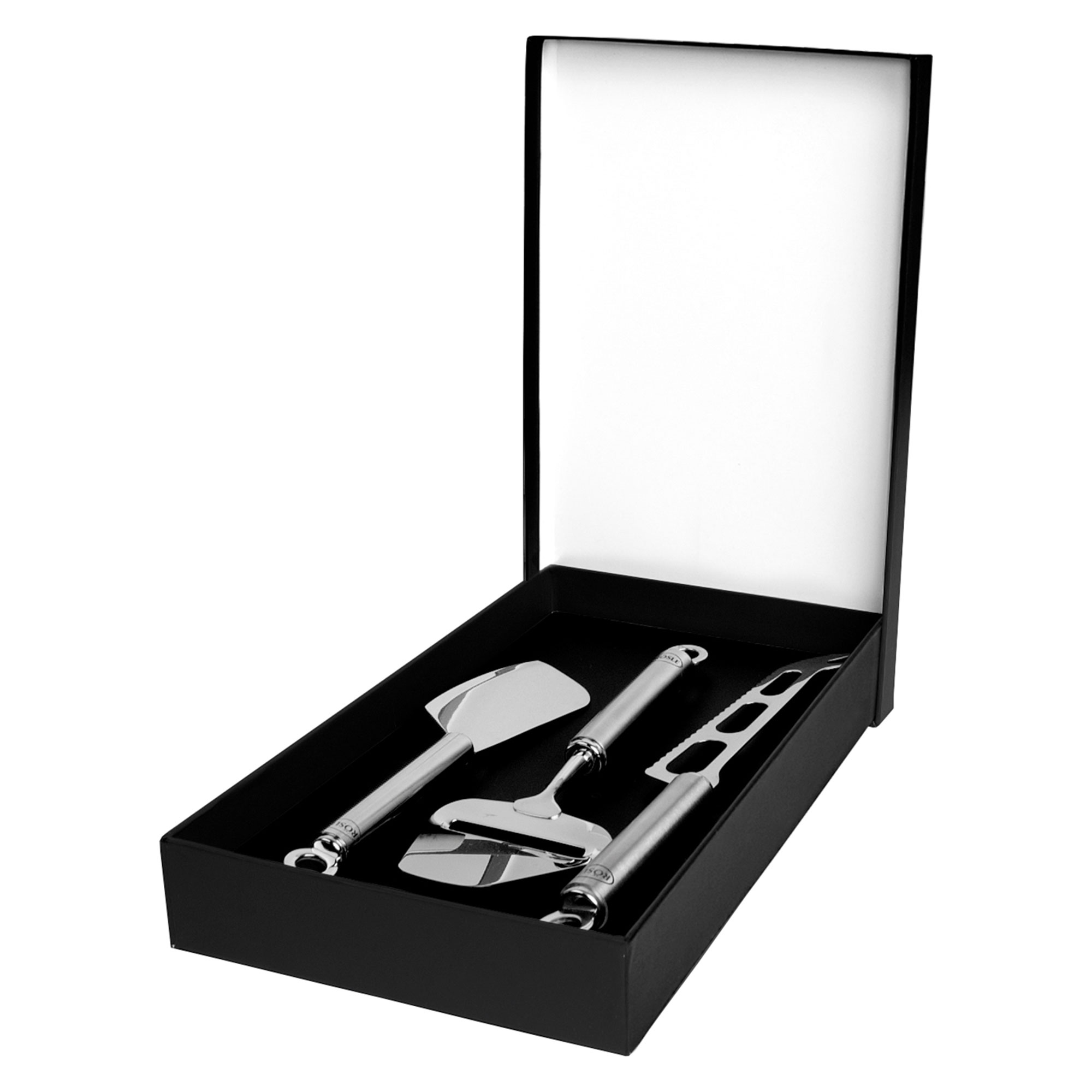 RÖSLE Käse-Set in Geschenkbox Käse-Set, 3-teilig, aus Edelstahl, in schwarzer Geschenkbox.