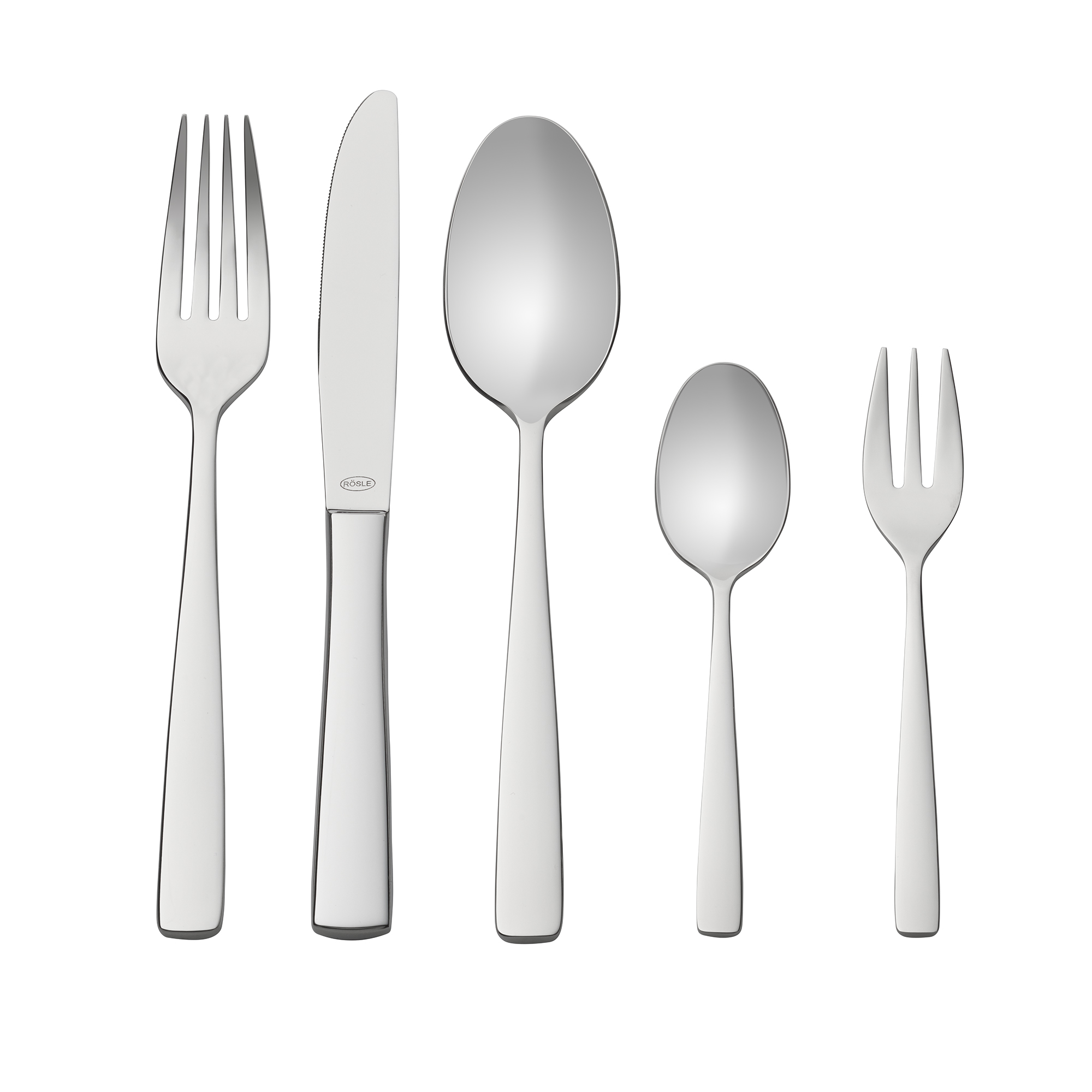 RÖSLE Besteck Set Elegance aus Edelstahl Besteck Set Elegance, 60-teilig, aus Edelstahl, umfasst Gabel, Messer, Löffel und Dessertbesteck.