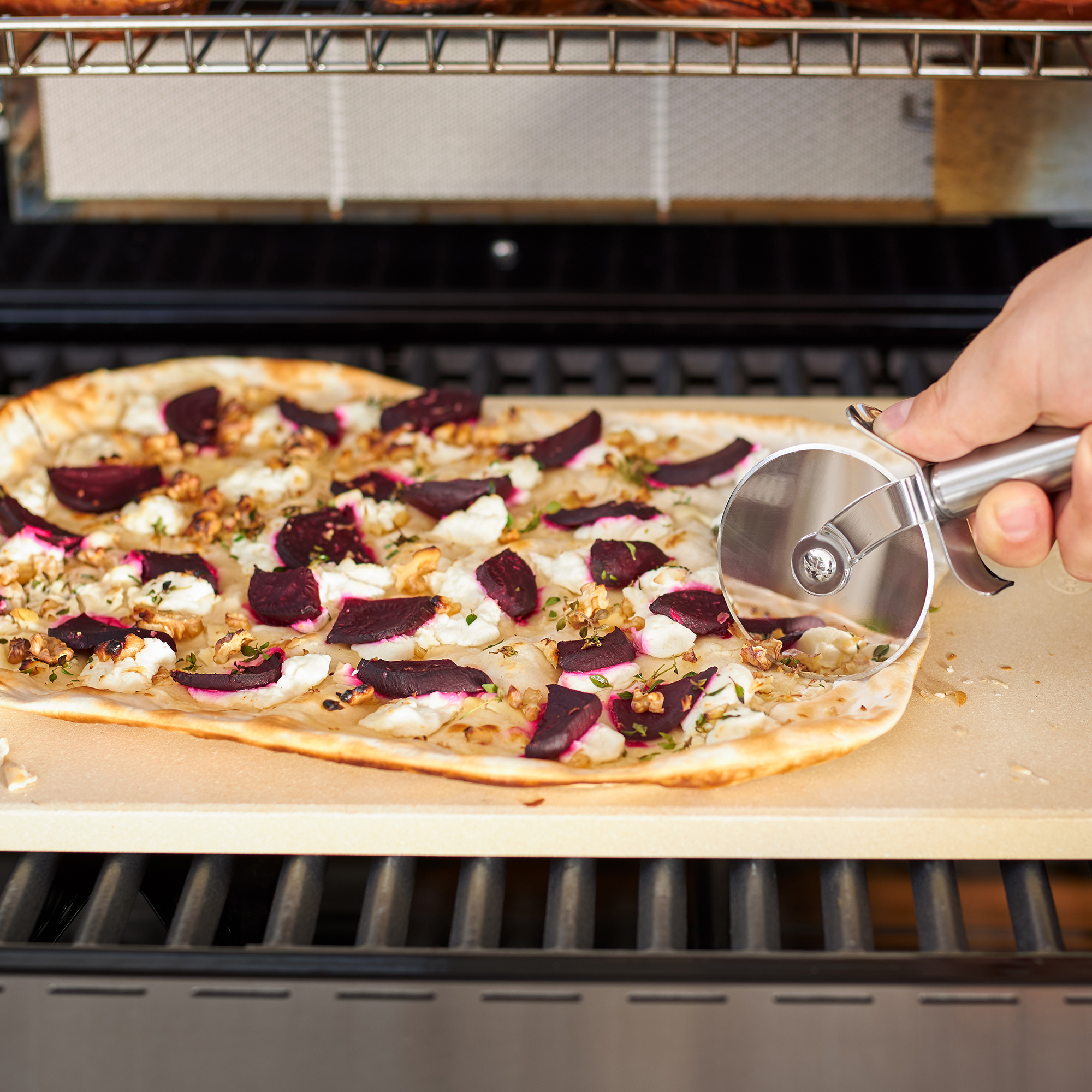 Rösle Pizzastein rechteckig 42 x 30 cm Crema zur Zubereitung Von Pizza Temperaturen bis 400 °C Flammkuchen USW Piedra Schamott 