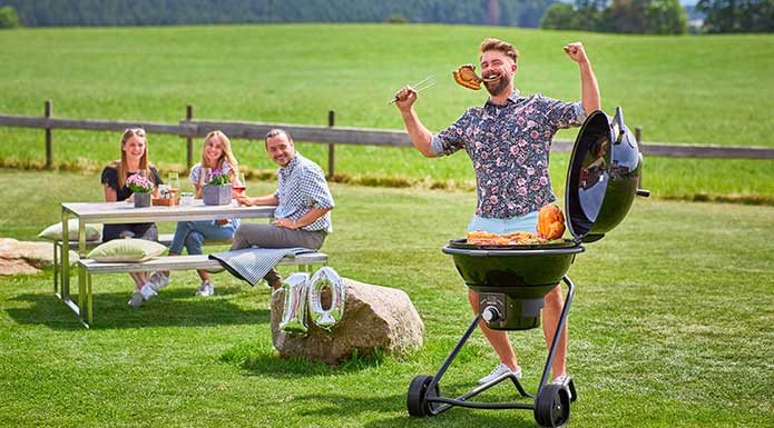 Grillen mit dem Holzkohle-Kugelgrill No.1 F60 AIR NERO Grillen mit dem Holzkohle-Kugelgrill No.1 F60 AIR NERO