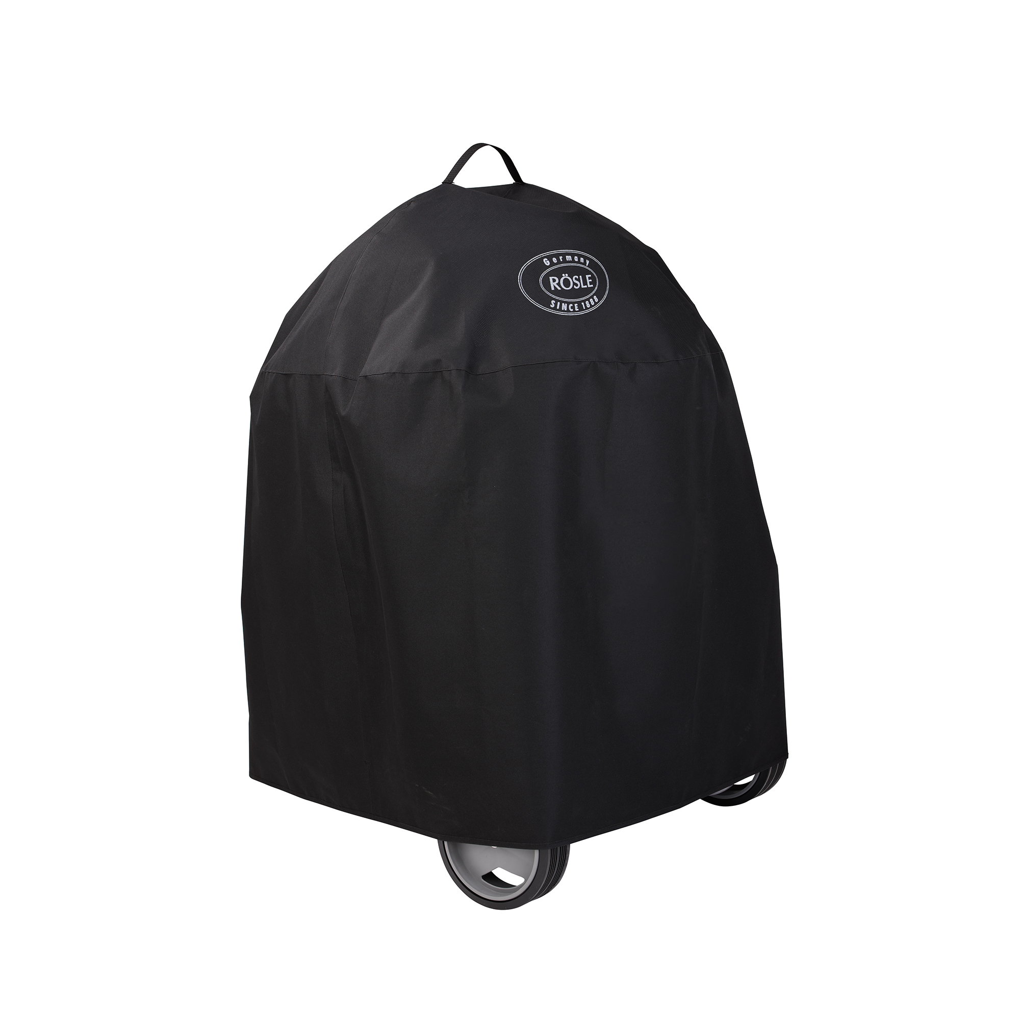 RÖSLE Grillabdeckhaube Abdeckhaube für Grill, schwarz, schützt vor Witterungseinflüssen, mit Tragegriff.