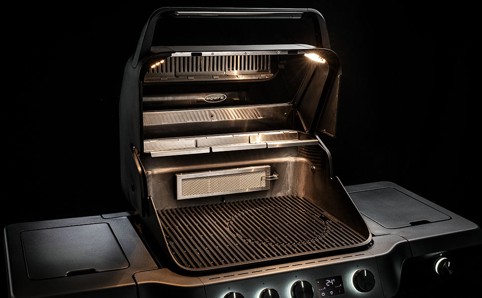 Beleuchtung Blazeflame Innenbeleuchtung im Garraum des Blazeflame Grills