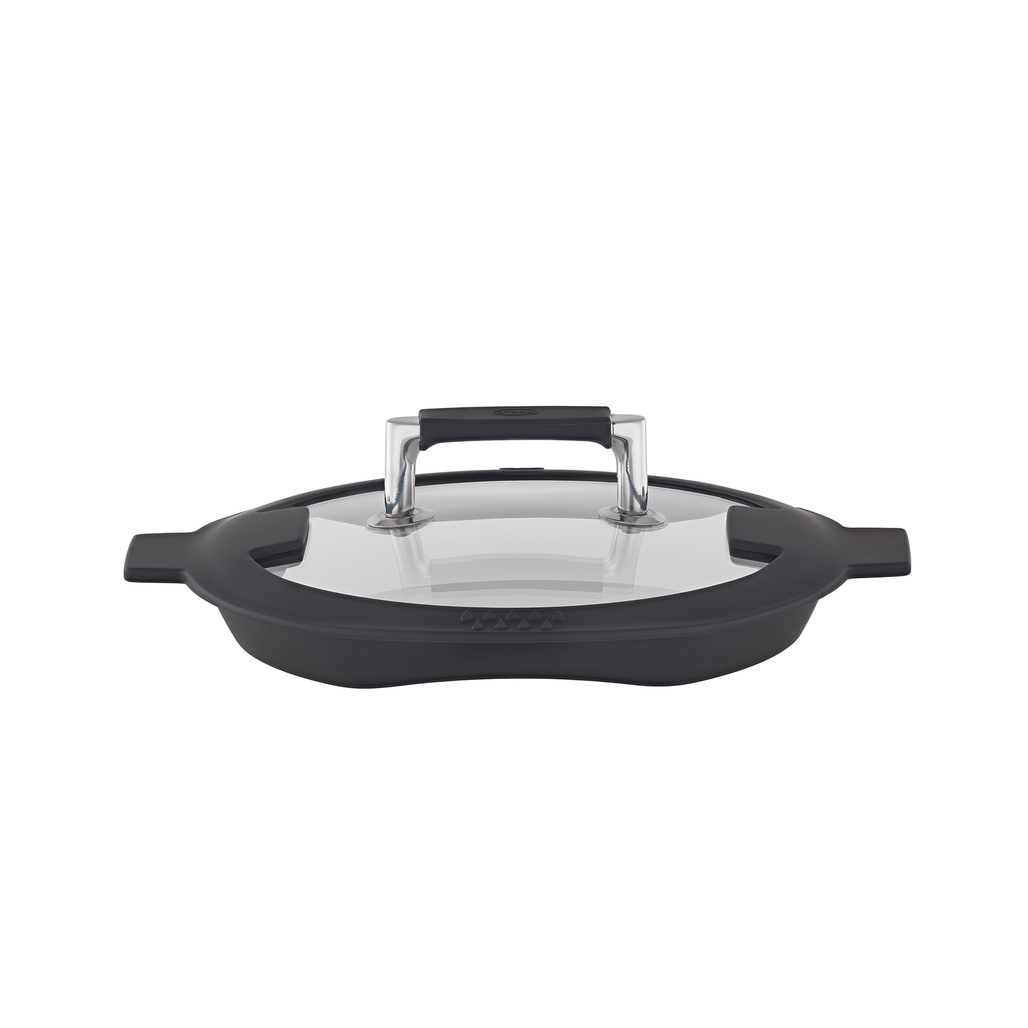 RÖSLE Glasdeckel Silence PRO 24 cm Glasdeckel Silence PRO, 24 cm, rund, mit Edelstahlgriff und schwarzem Silikonrand.