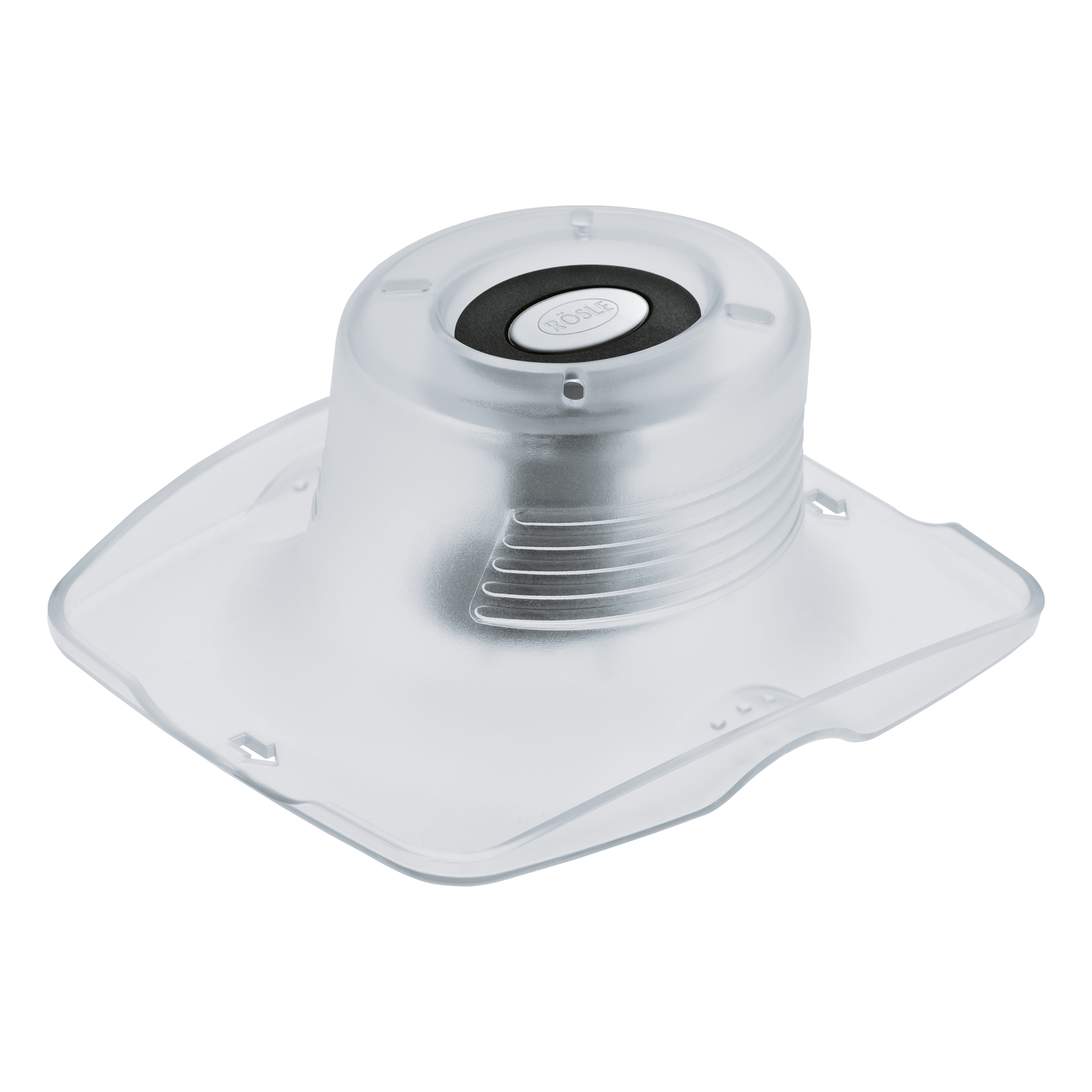 RÖSLE Gemüsehalter aus transparentem Kunststoff Gemüsehalter, transparent, aus Kunststoff, zum Halten von Gemüse beim Schneiden