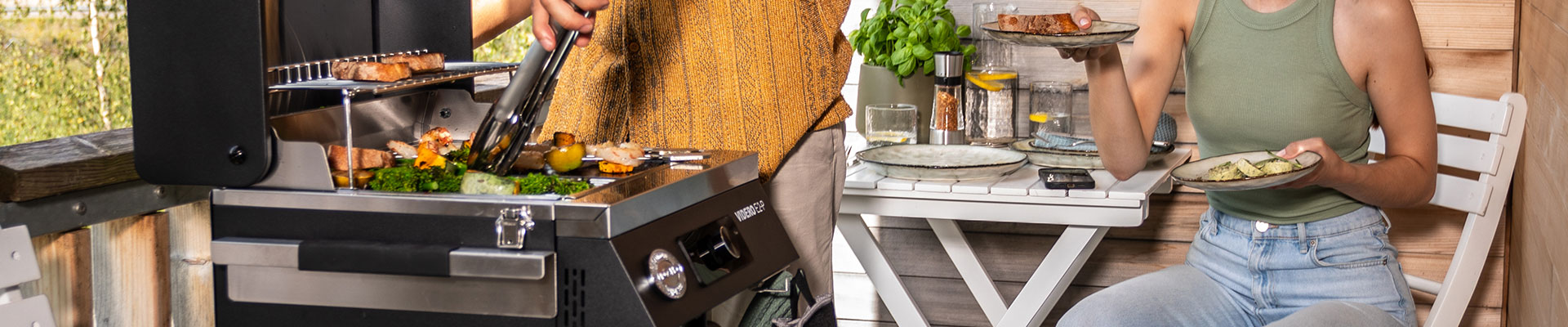 Elektrogrill E2-P Grillgut auf dem Elektrogrill E2-P.