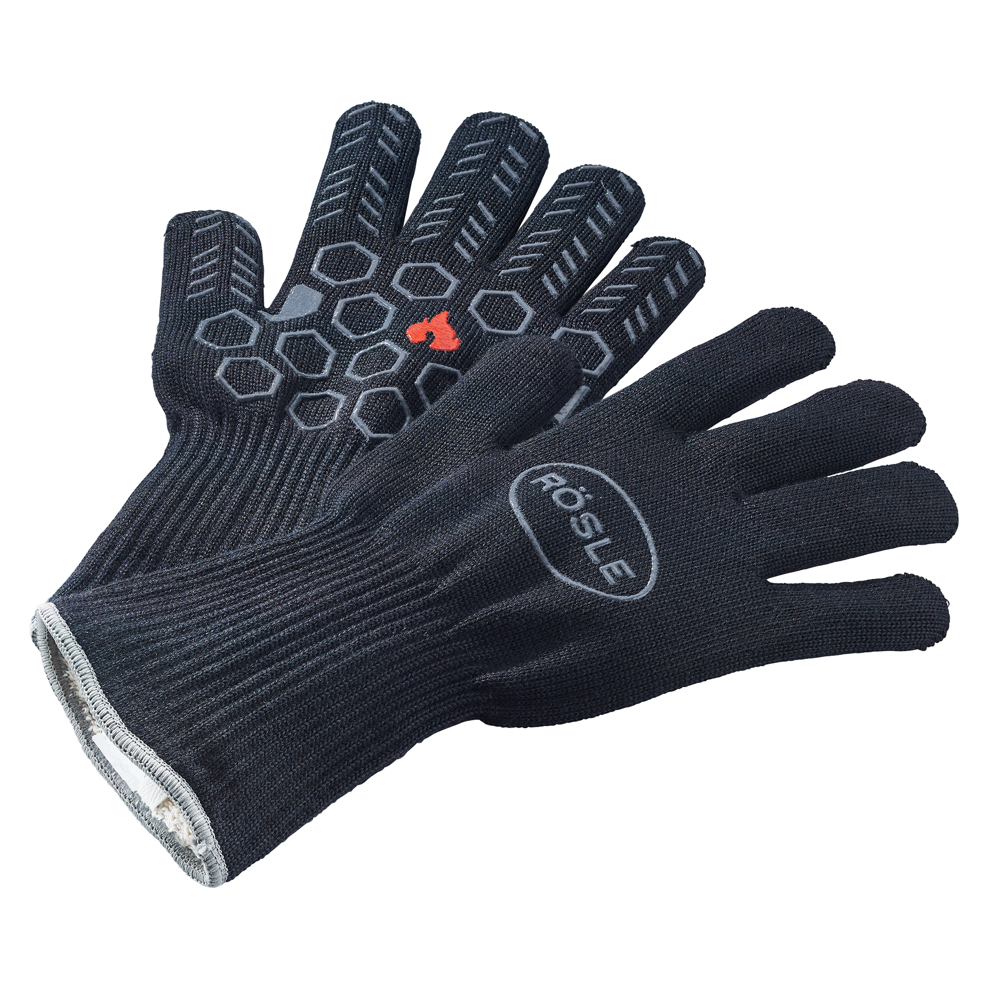 RÖSLE BBQ Premium Set - Grillhandschuhe BBQ Premium Set - hitzebeständige Grillhandschuhe mit rutschfester Oberfläche und Fingerdesign