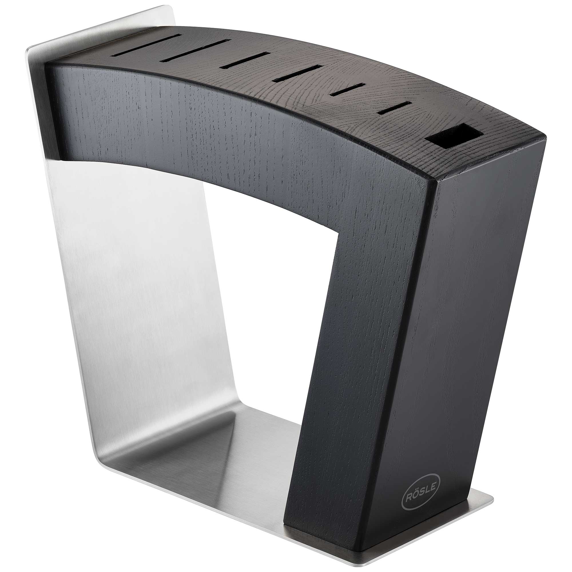 RÖSLE Messerblock MoveX schwarz Messerblock MoveX, schwarz, aus Holz und Edelstahl, mit Platz für mehrere Messer.