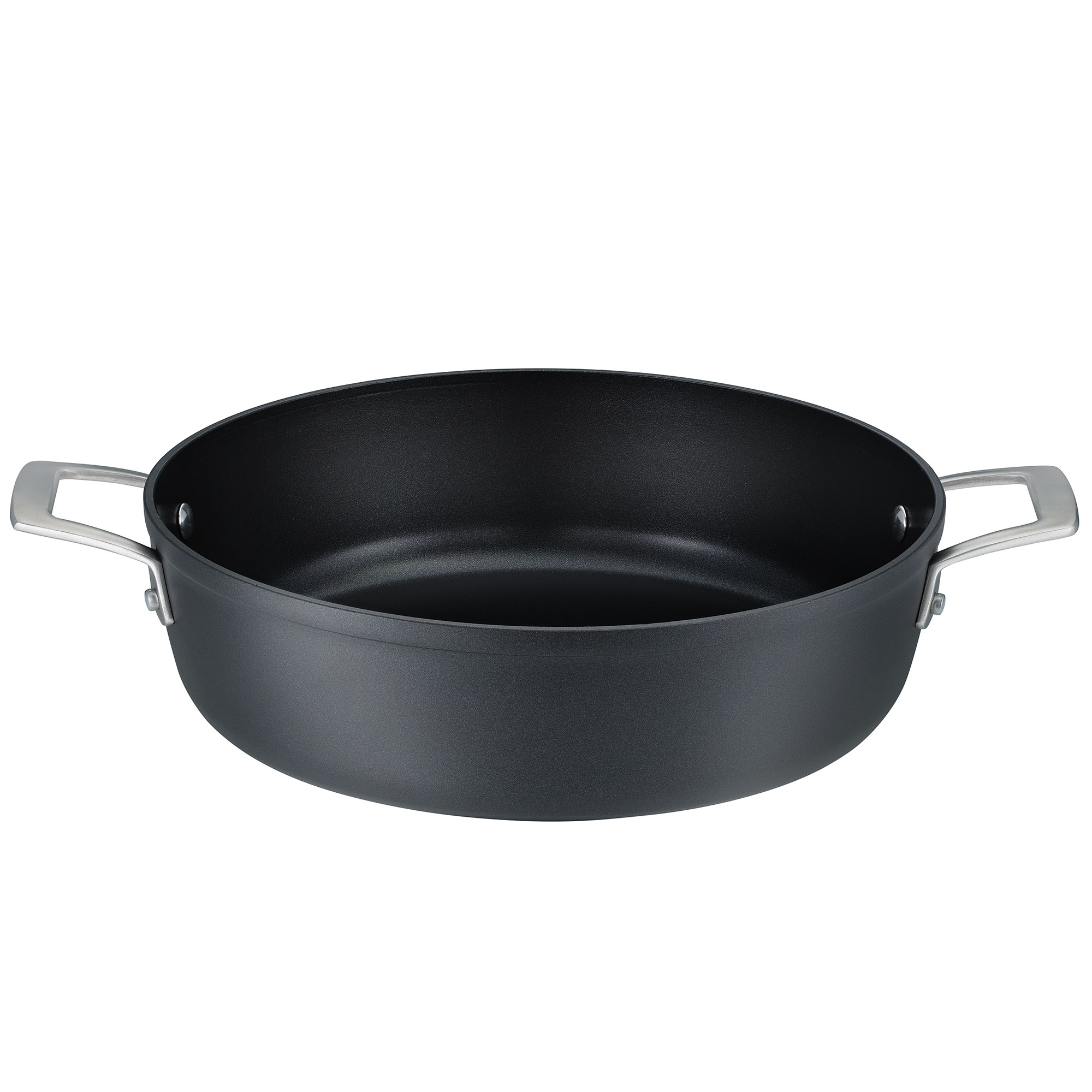 RÖSLE oval aluminium serving pan Serving pan, oval, black, made of aluminium with two stainless steel handles.