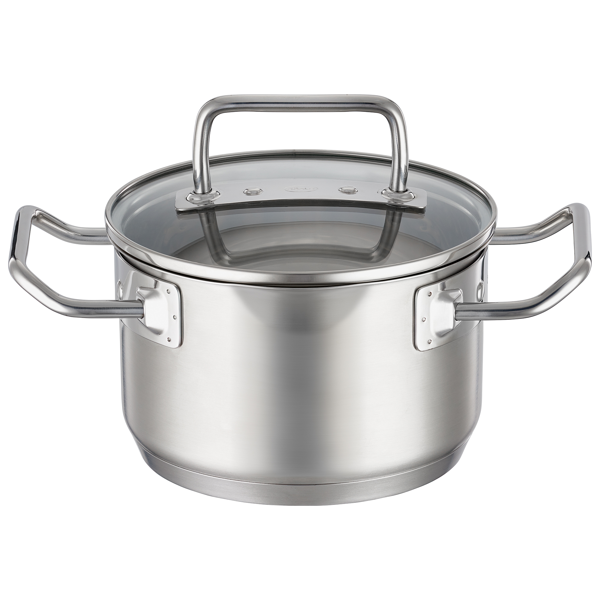 RÖSLE Kochtopf Expertiso 16 cm Kochtopf, 16 cm, Edelstahl, mit Glasdeckel und zwei seitlichen Griffen