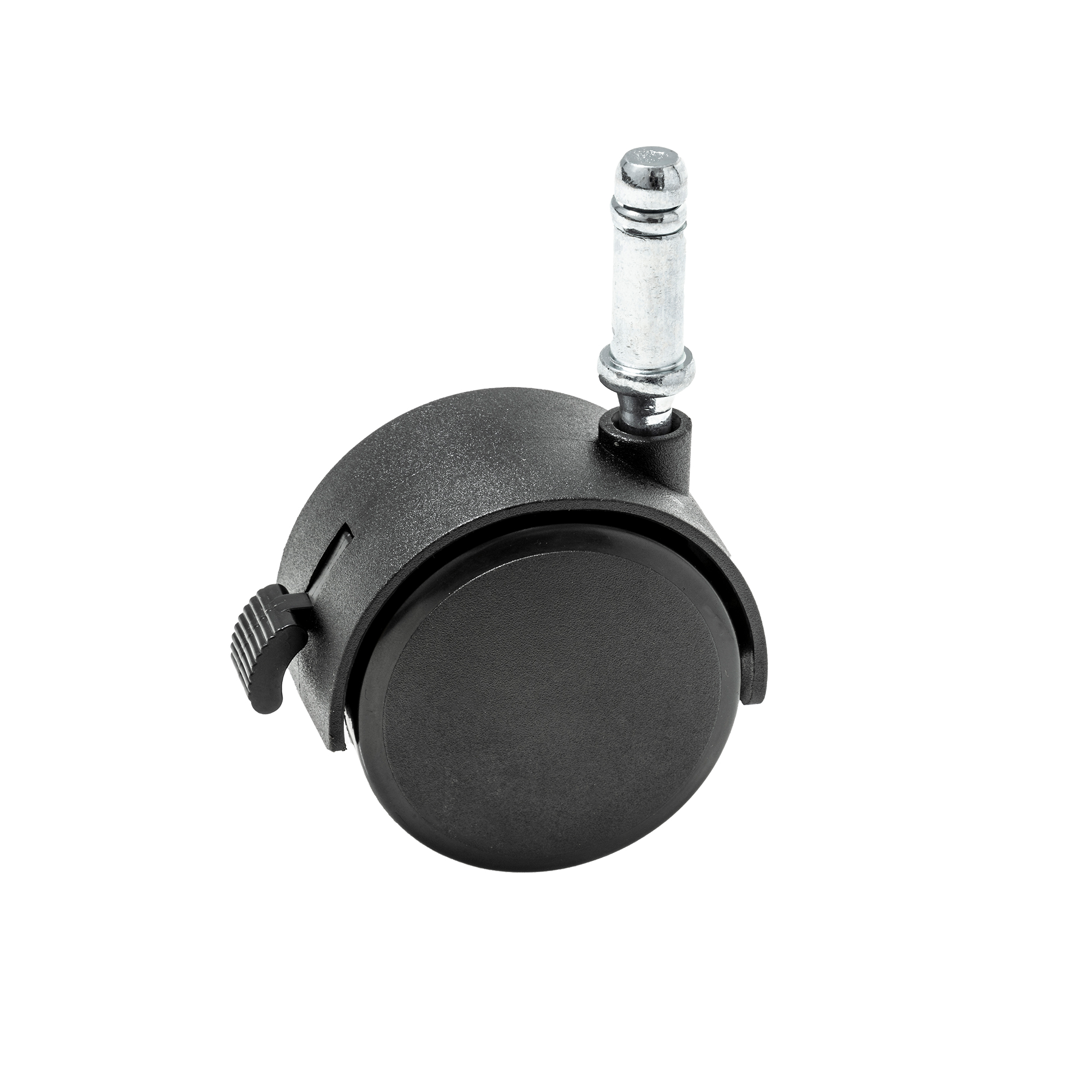 RÖSLE Küchenrollen mit Bremsmechanismus Rollen, schwarz, rund, mit Bremsmechanismus, für Küchenmöbel oder Grillwagen