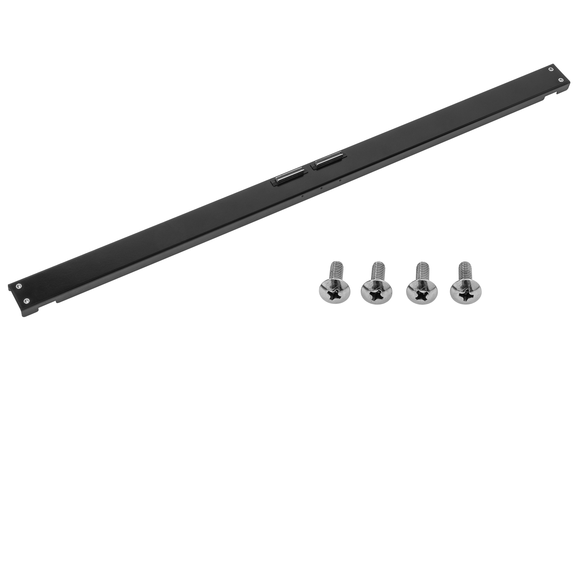 RÖSLE Unterschrank Verstärkung mit Schrauben Unterschrank Verstärkung, schwarzes Metall, länglicher Streifen mit vier Schrauben.