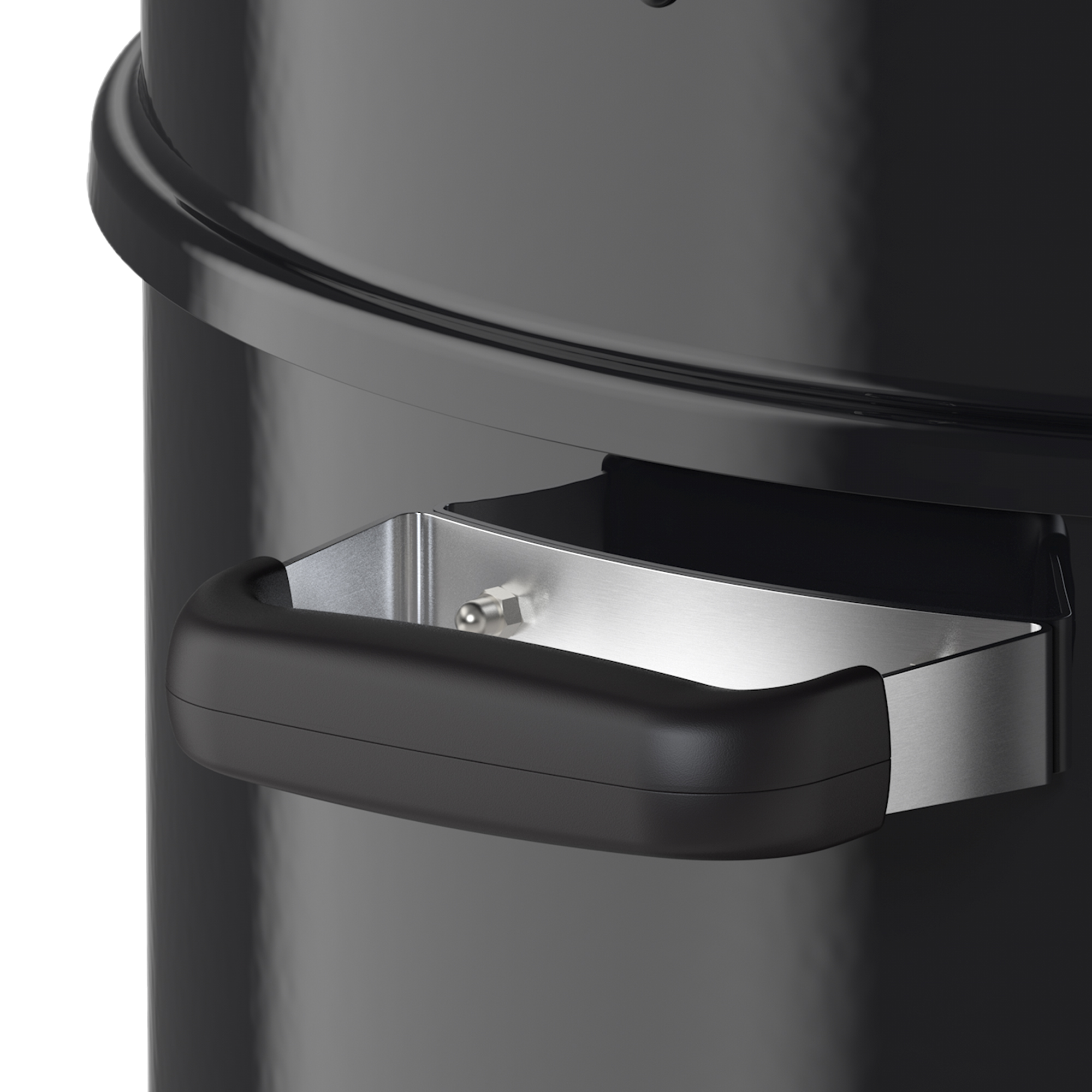 RÖSLE Holzkohle-Wasser-Smoker Detailansicht Holzkohle-Wasser-Smoker mit herausziehbarem Behälter für Wasser, schwarz, aus Edelstahl und...