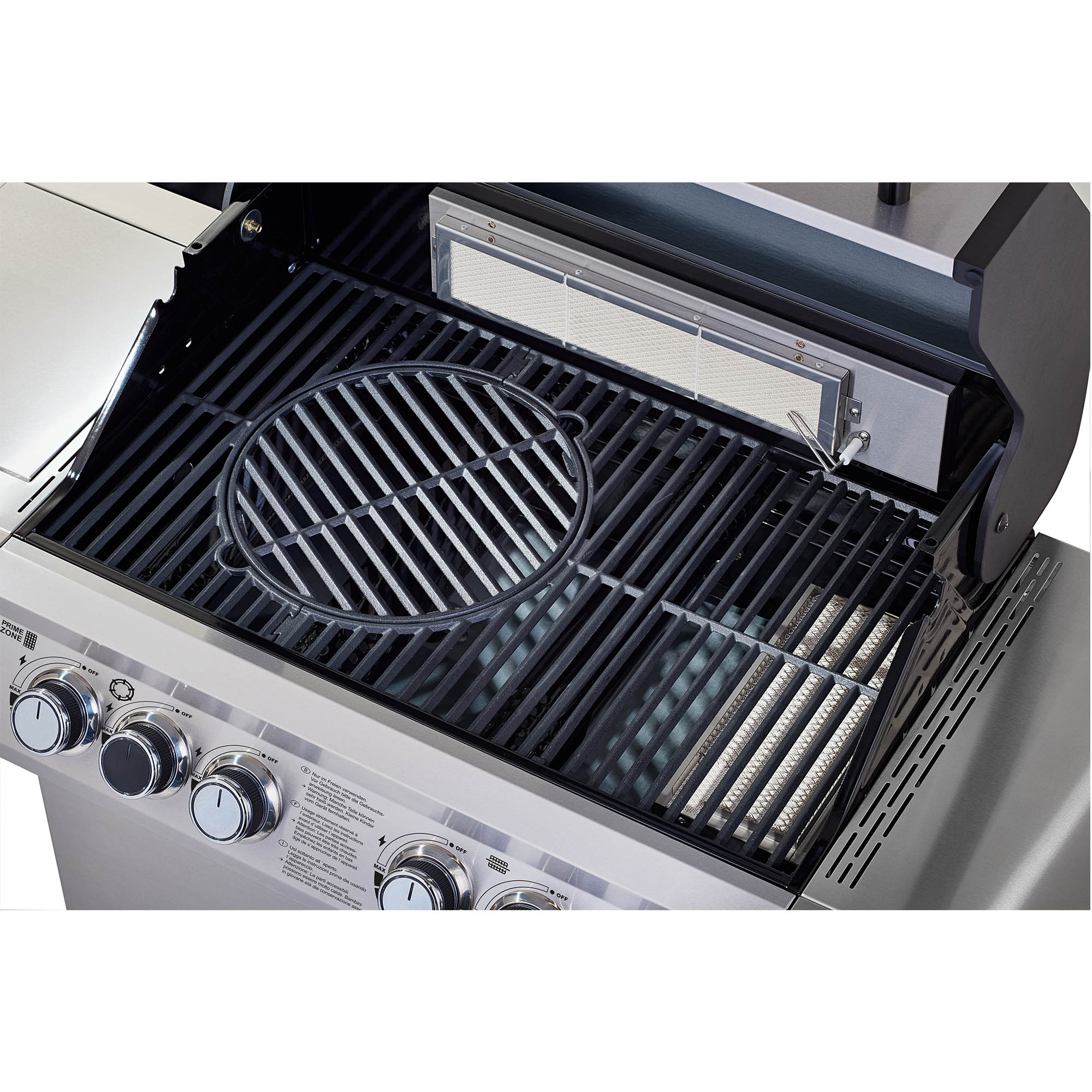 RÖSLE Gasgrill Artiso G4-SB Gasgrill BBQ Station Artiso G4-SB aus Edelstahl mit Grillrost und Brennern.