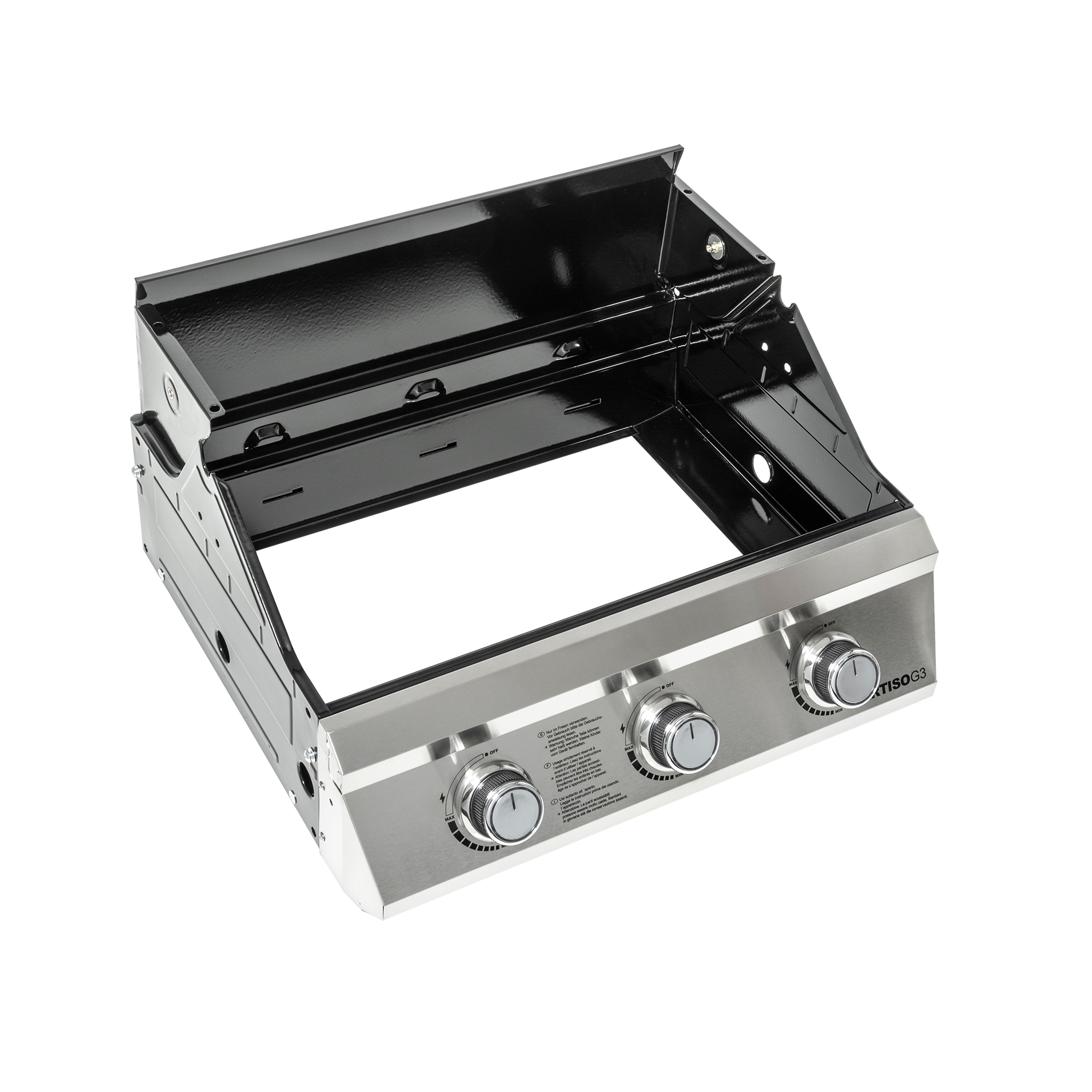 RÖSLE combustion chamber for barbecue Combustion chamber for grill, made of stainless steel, with three control dials, black and...