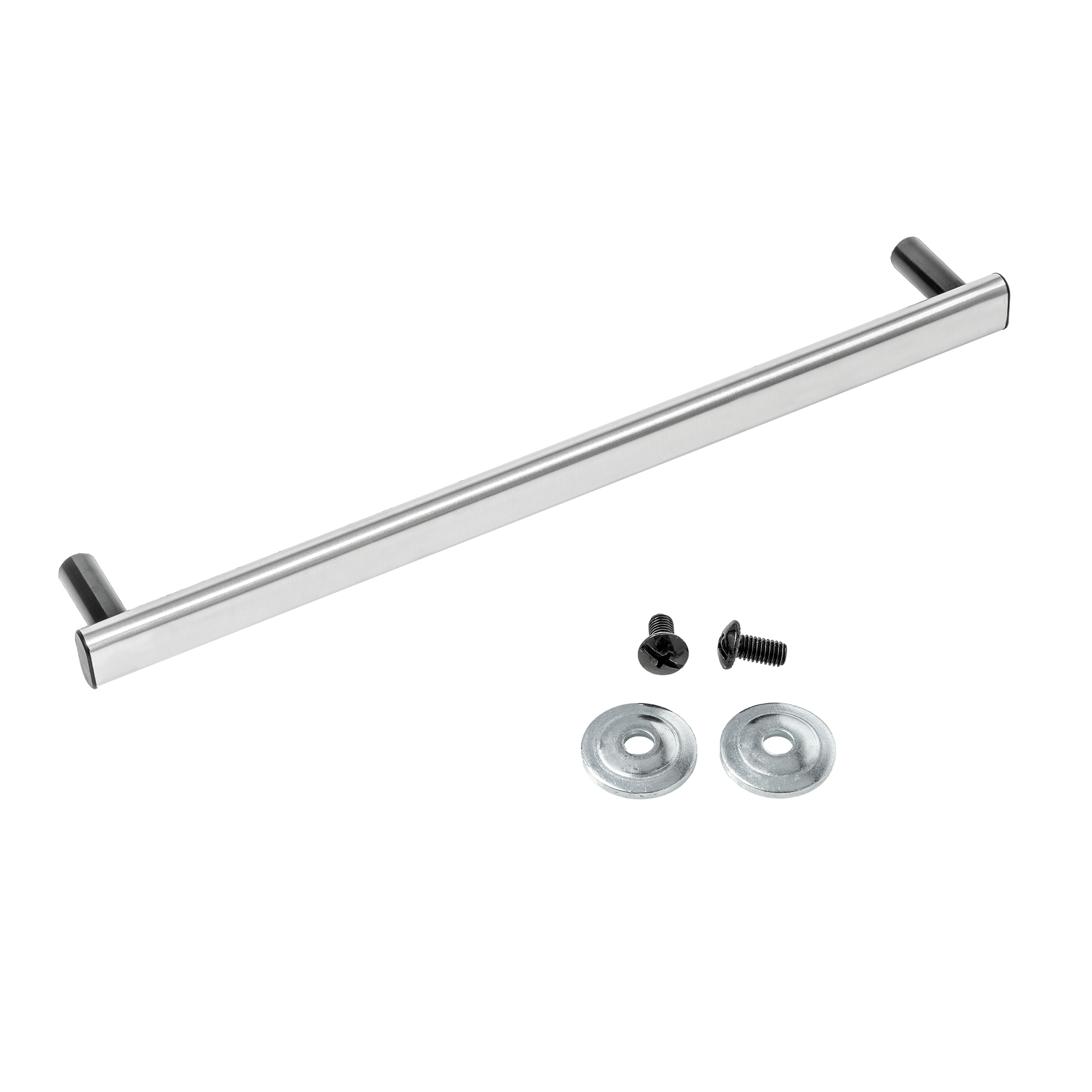 Deckelgriff aus Edelstahl, länglich, mit Schrauben und Unterlegscheiben