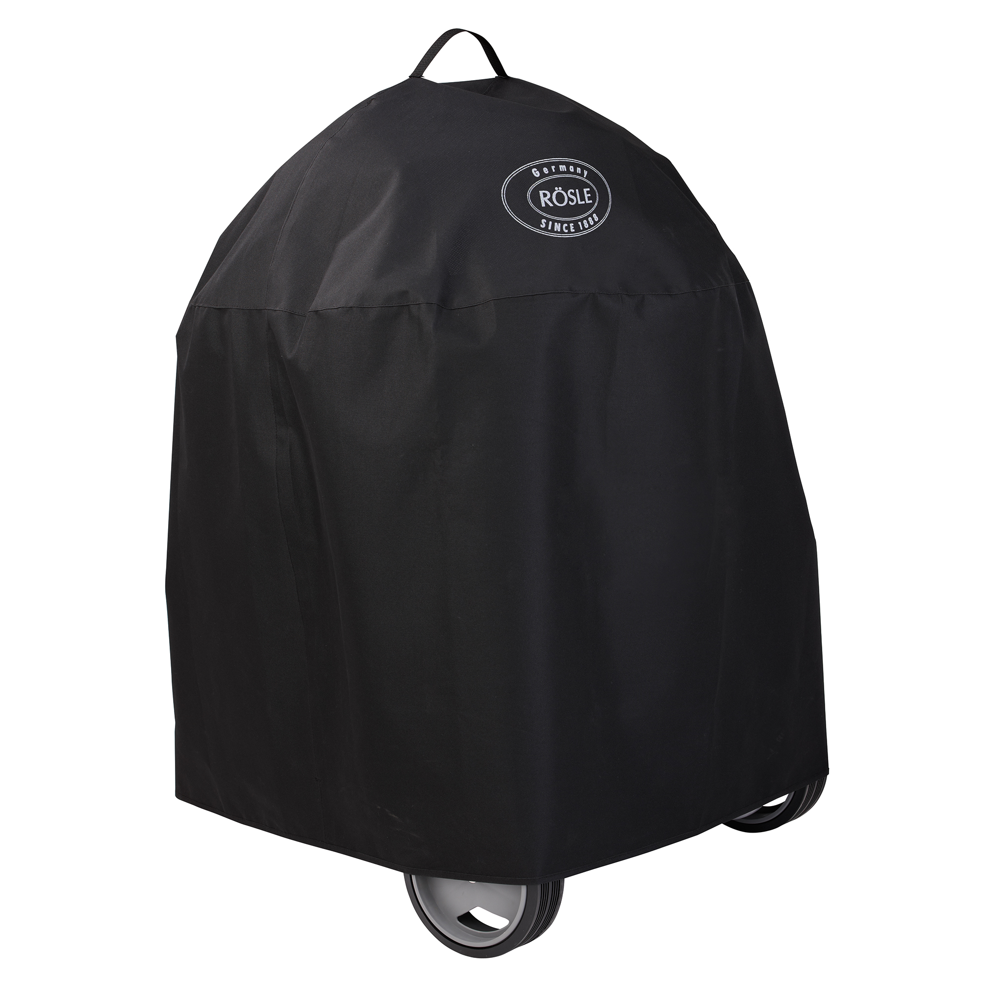 RÖSLE Grillabdeckhaube Abdeckhaube für Grill, schwarz, schützt vor Witterungseinflüssen, mit Tragegriff.