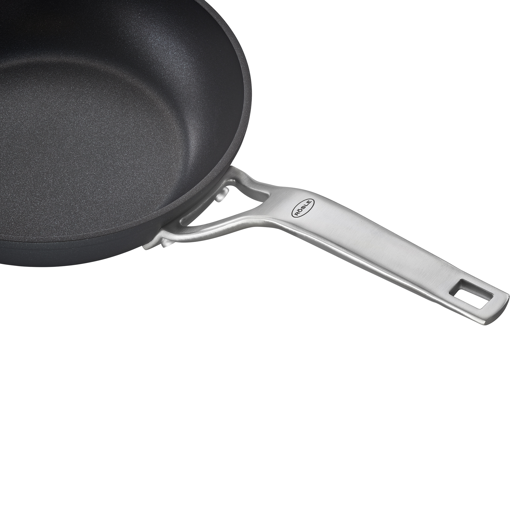 RÖSLE ProPlex Bratpfanne 24 cm Bratpfanne ProPlex, 24 cm, schwarz, mit Edelstahlgriff, antihaftbeschichtet