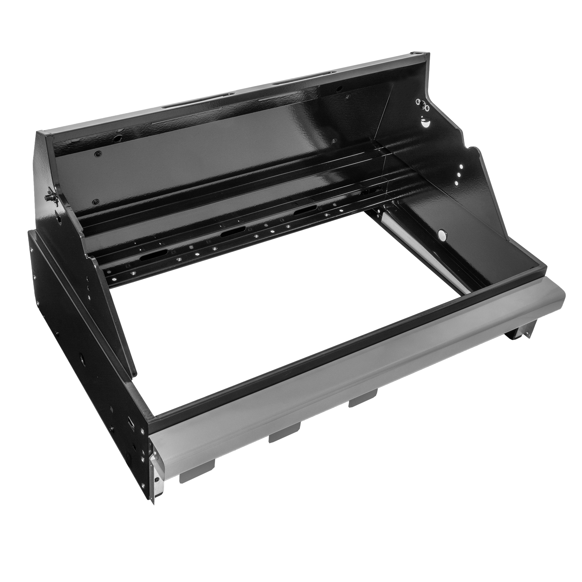 RÖSLE Brennkammer Brennkammer aus schwarzem Metall, rechteckige Form, für Grillgeräte geeignet.