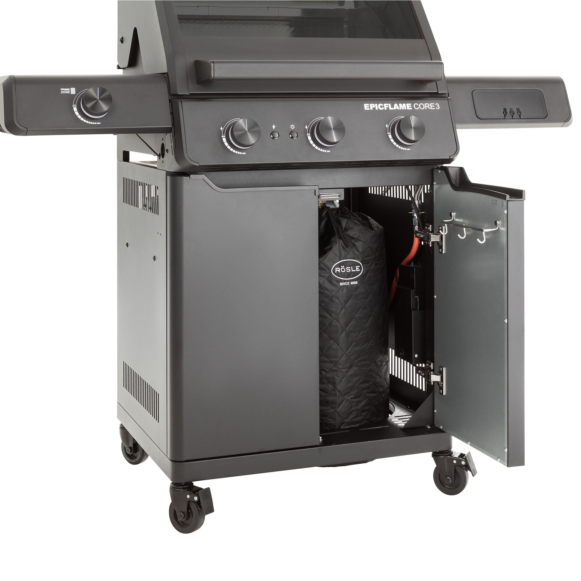 EPICFLAME Core 3 Gasgrill mit 3 Brennern und Stauraum