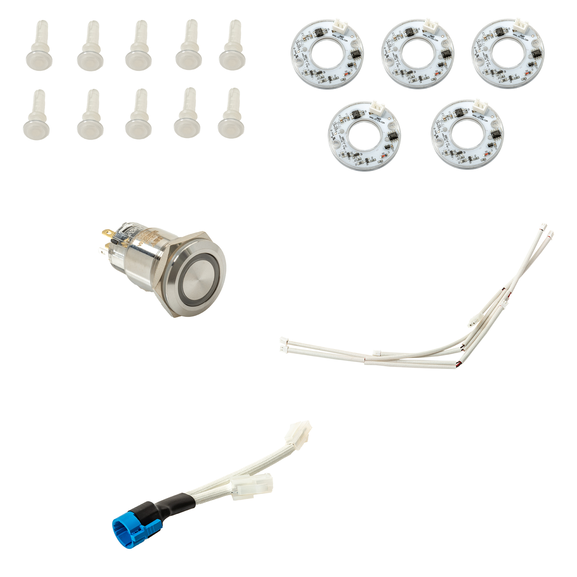 RÖSLE Beleuchtungssatz Beleuchtungssatz mit LED-Ringen, Kabeln und Befestigungselementen.