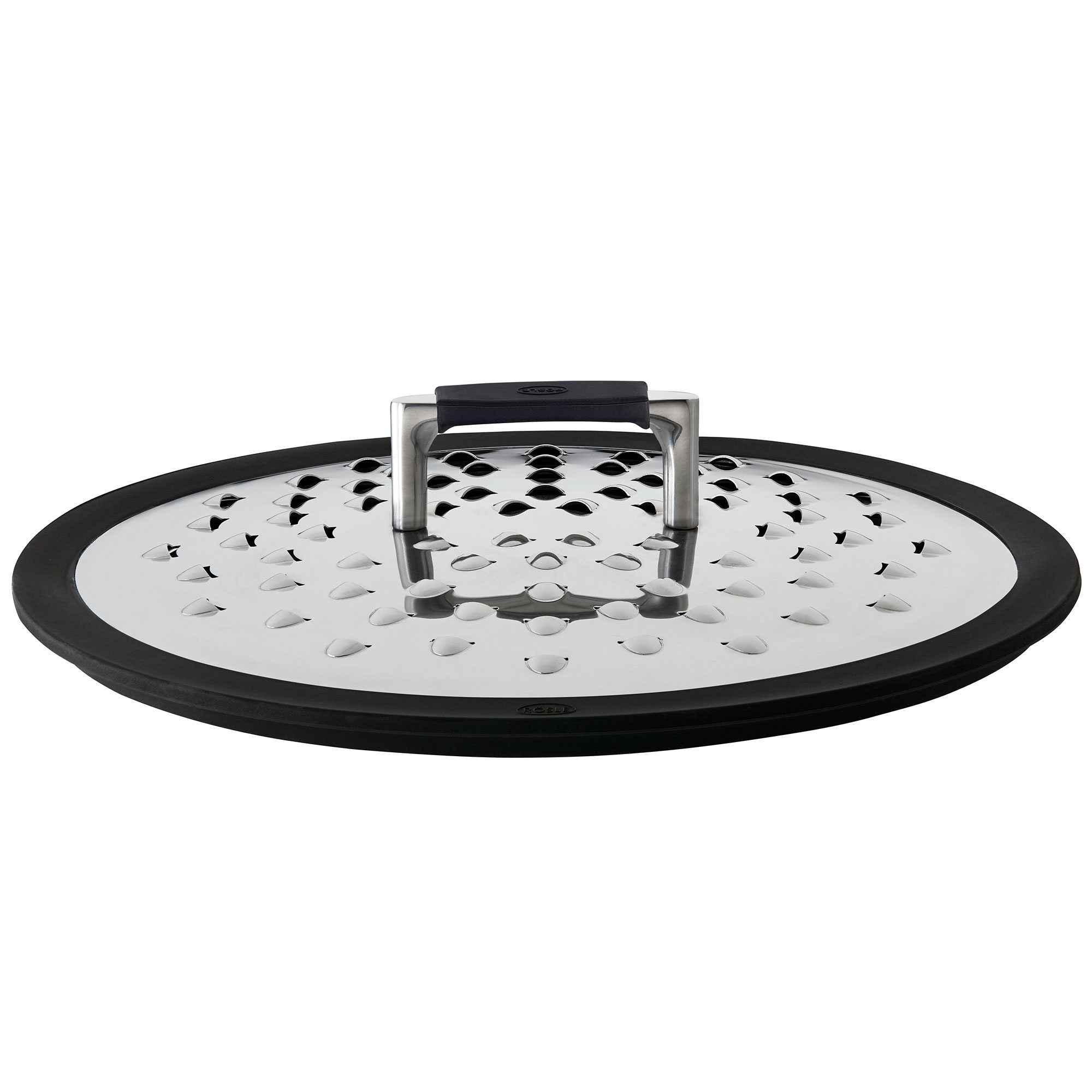 RÖSLE Spritzschutz Silence PRO Spritzschutz Silence PRO, runder Spritzschutz aus Edelstahl mit Silikonrand und Griff.