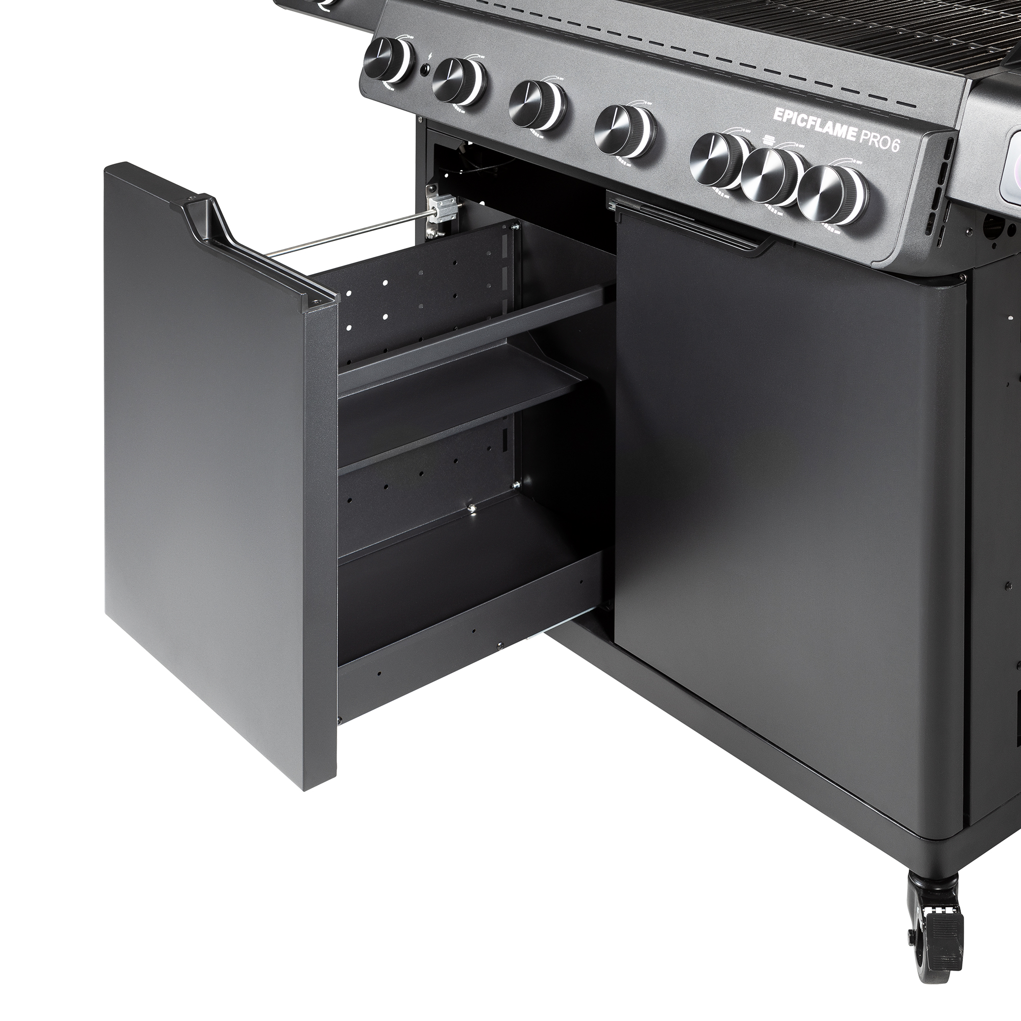 EPICFLAME PRO 6 Gasgrill Detail Schubladen Auszug