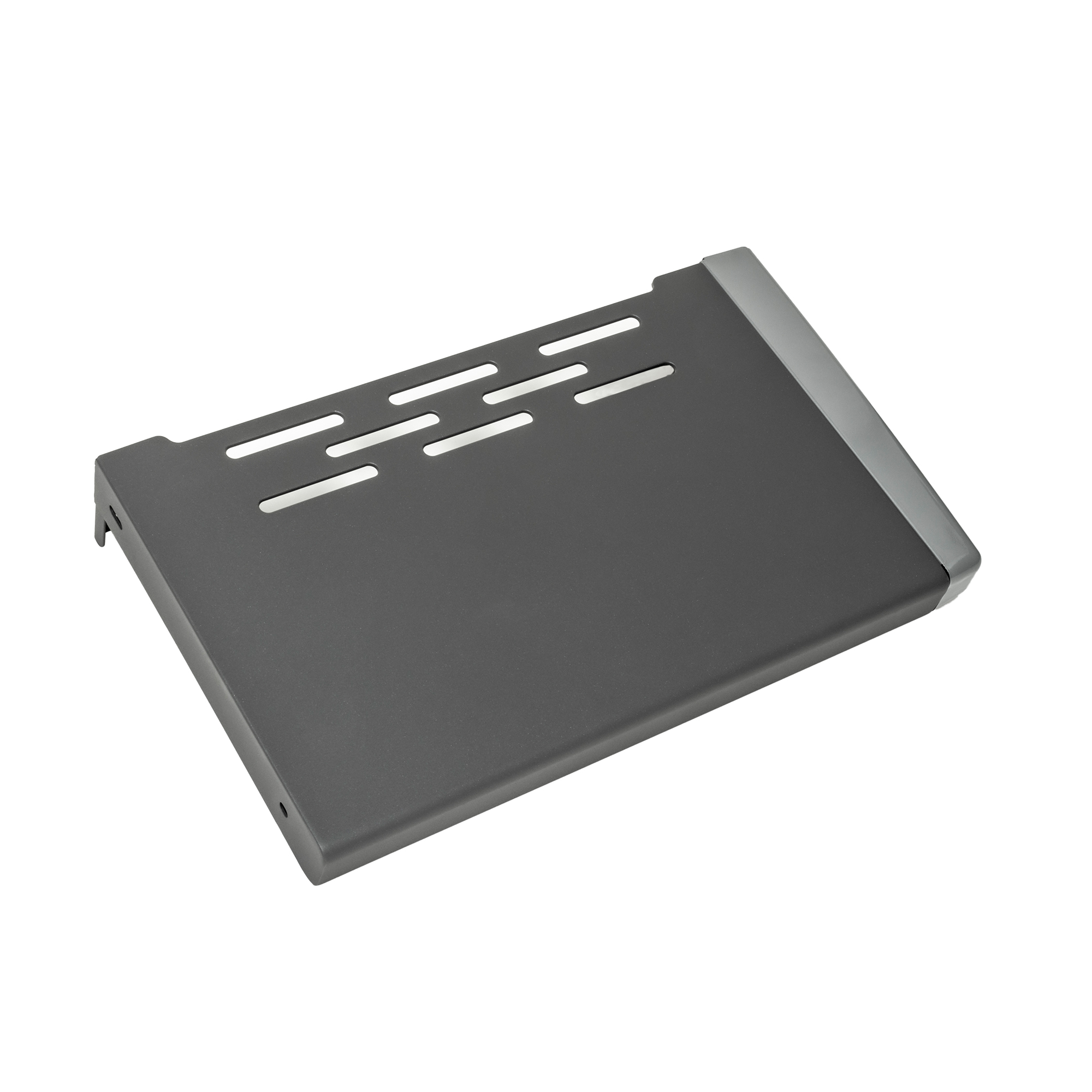 RÖSLE Ablageetisch Ablageetisch, rechteckig, grau, aus Metall, mit Belüftungslöchern.