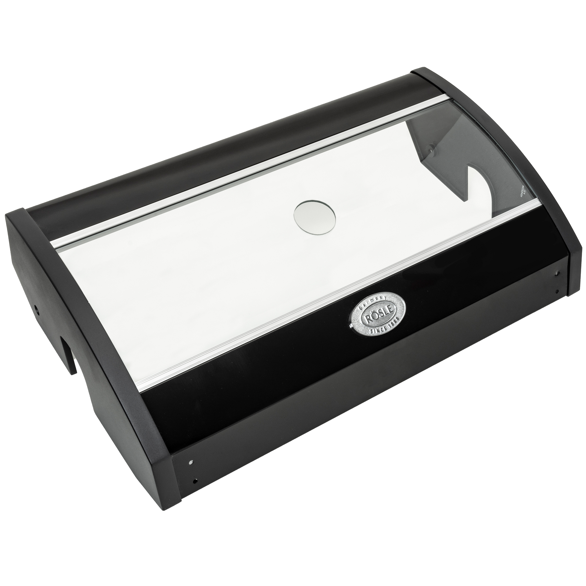 RÖSLE Grilldeckel Deckel für Grill, schwarz, aus Glas und Metall, mit Sichtfenster