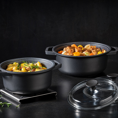 Cadini Kochtöpfe Gemüse in den Cadini Kochtöpfen