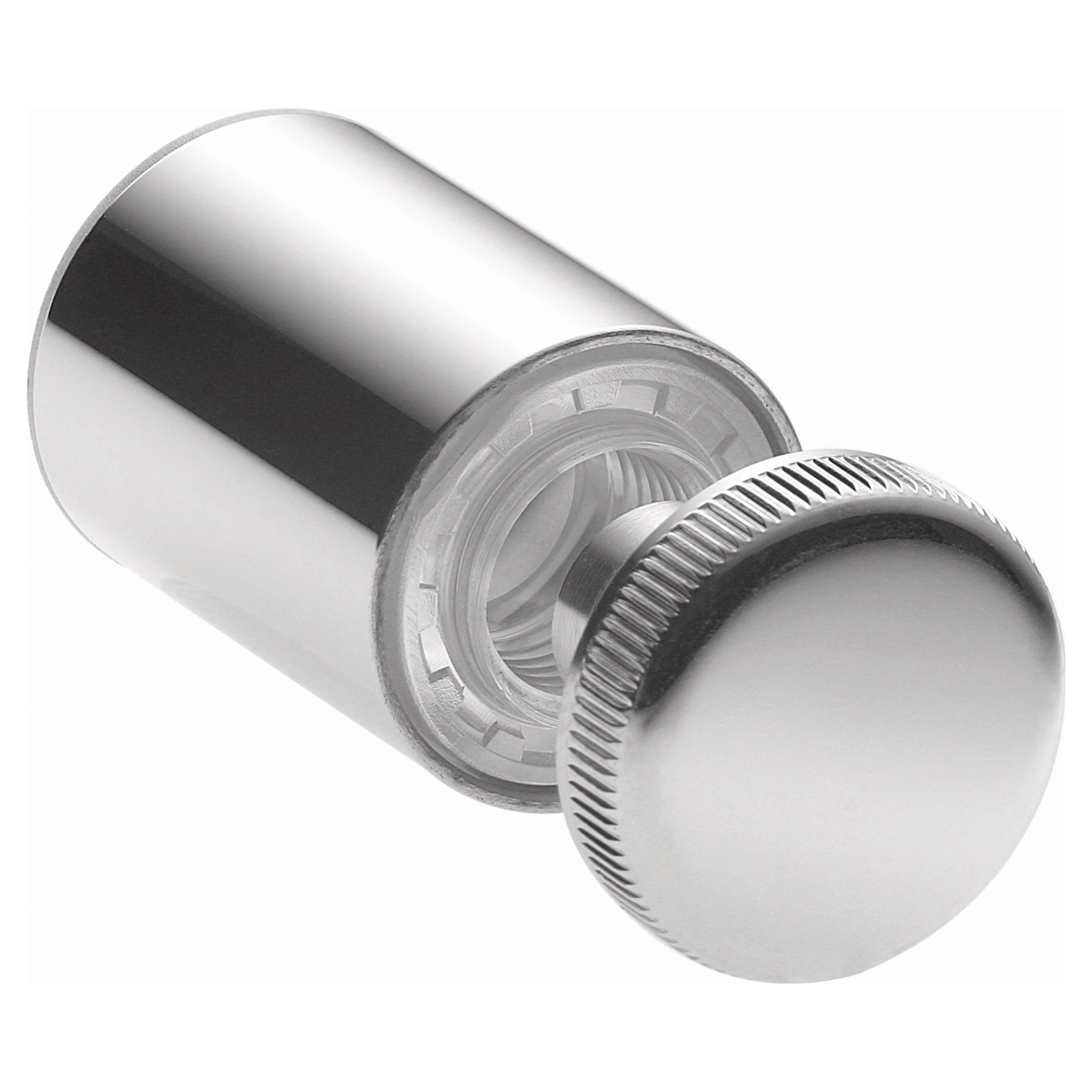 RÖSLE stainless steel wall bracket Wall mounting, made of polished stainless steel, cylindrical shape with round cover.