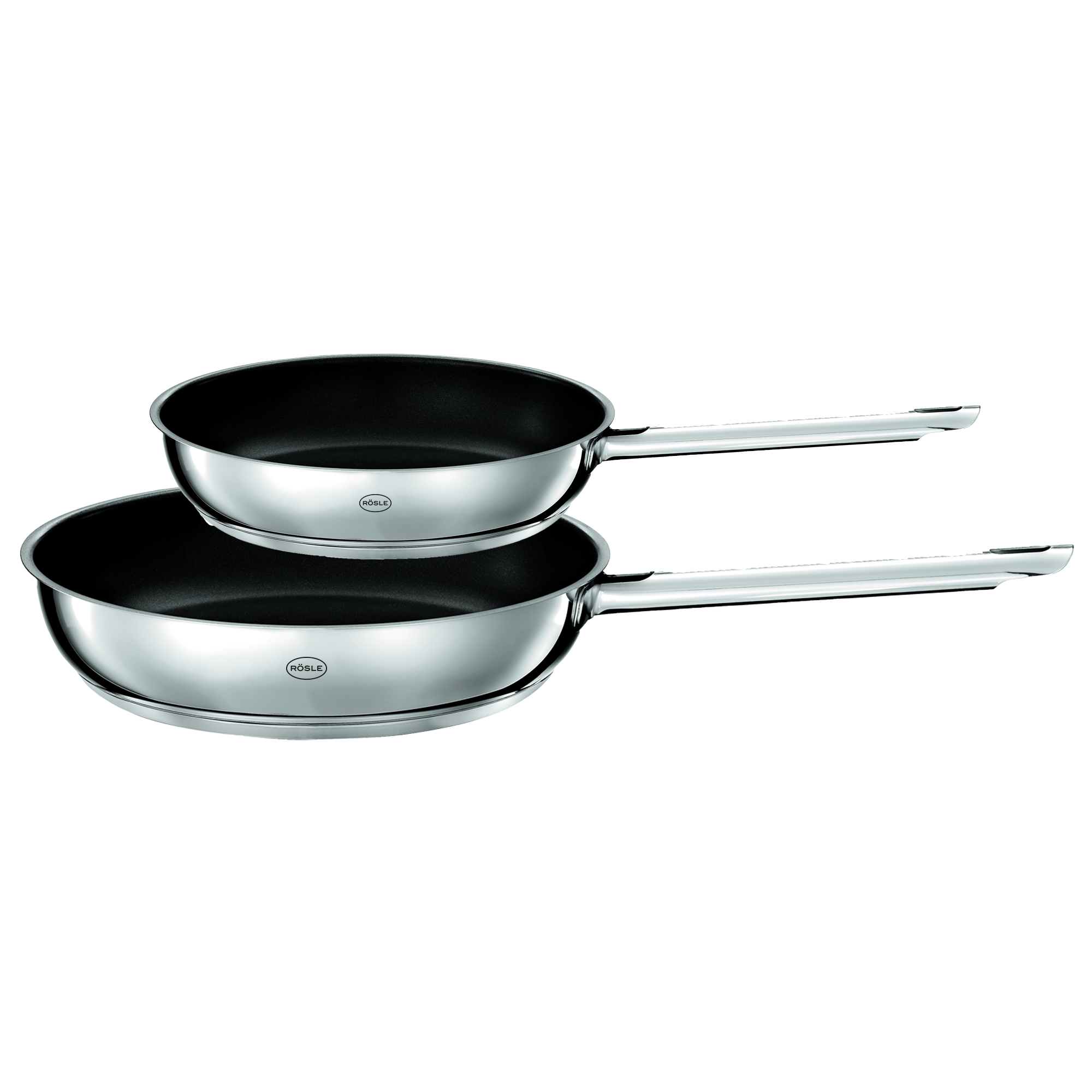 RÖSLE Pfannen-Set Pureelements Pfannen-Set Pureelements aus Edelstahl, bestehend aus zwei Pfannen in verschiedenen Größen.