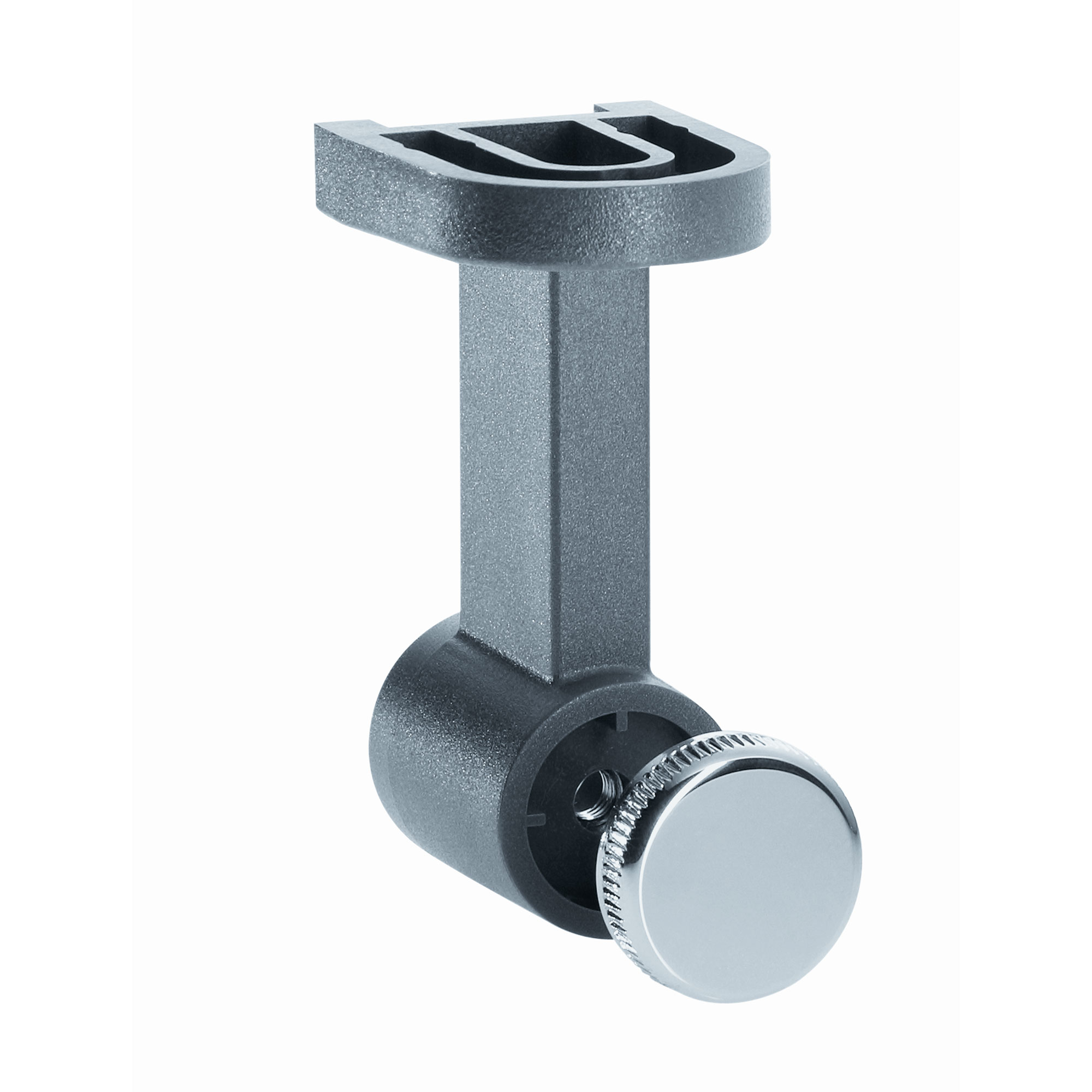 RÖSLE Deckenbefestigung Deckenbefestigung aus schwarzem Kunststoff mit verchromtem Drehknopf zur Befestigung von Geräten.
