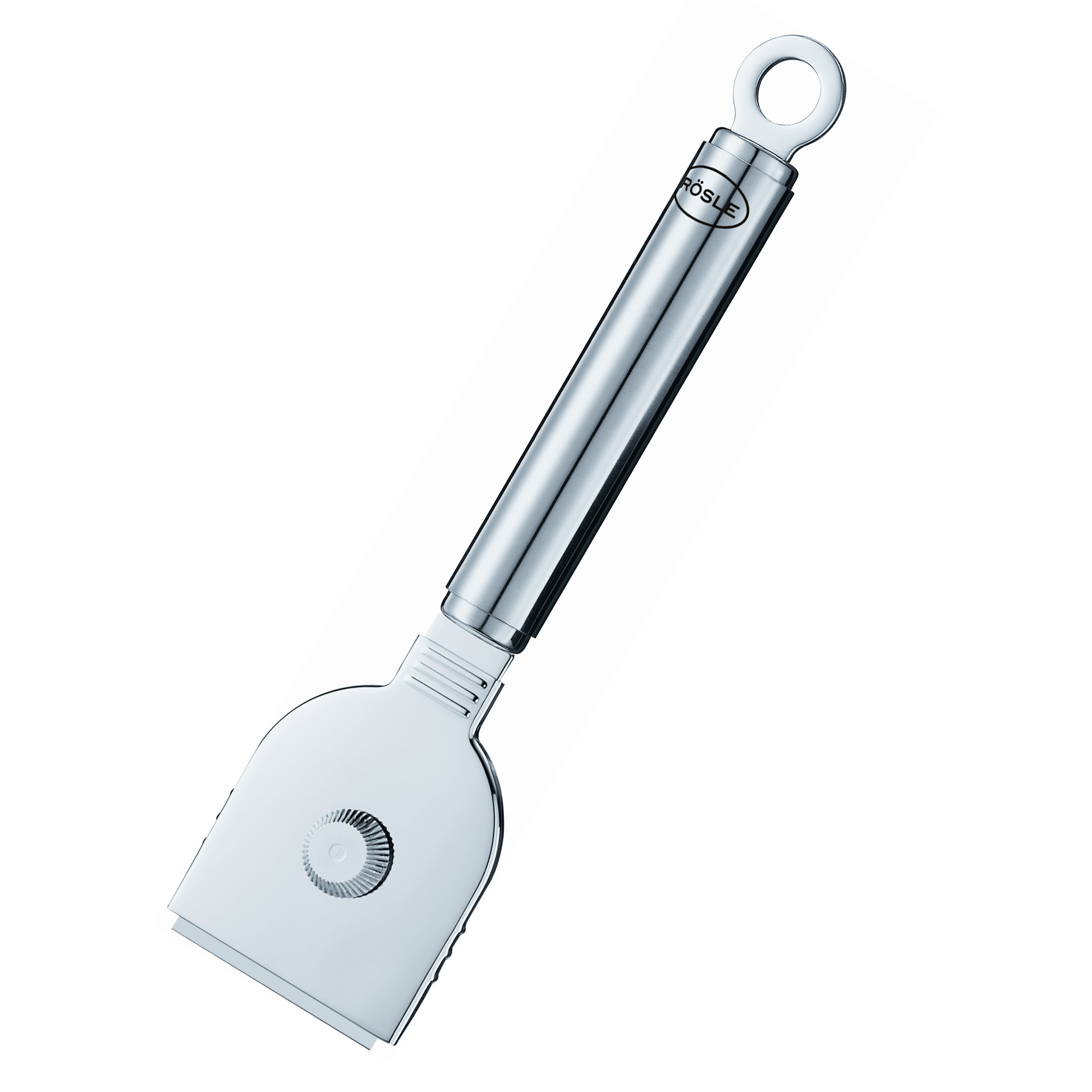 RÖSLE Glaskeramik Kochfeldreiniger Reiniger für Glaskeramik Kochfelder, Edelstahl, flache Klinge, ergonomischer Griff