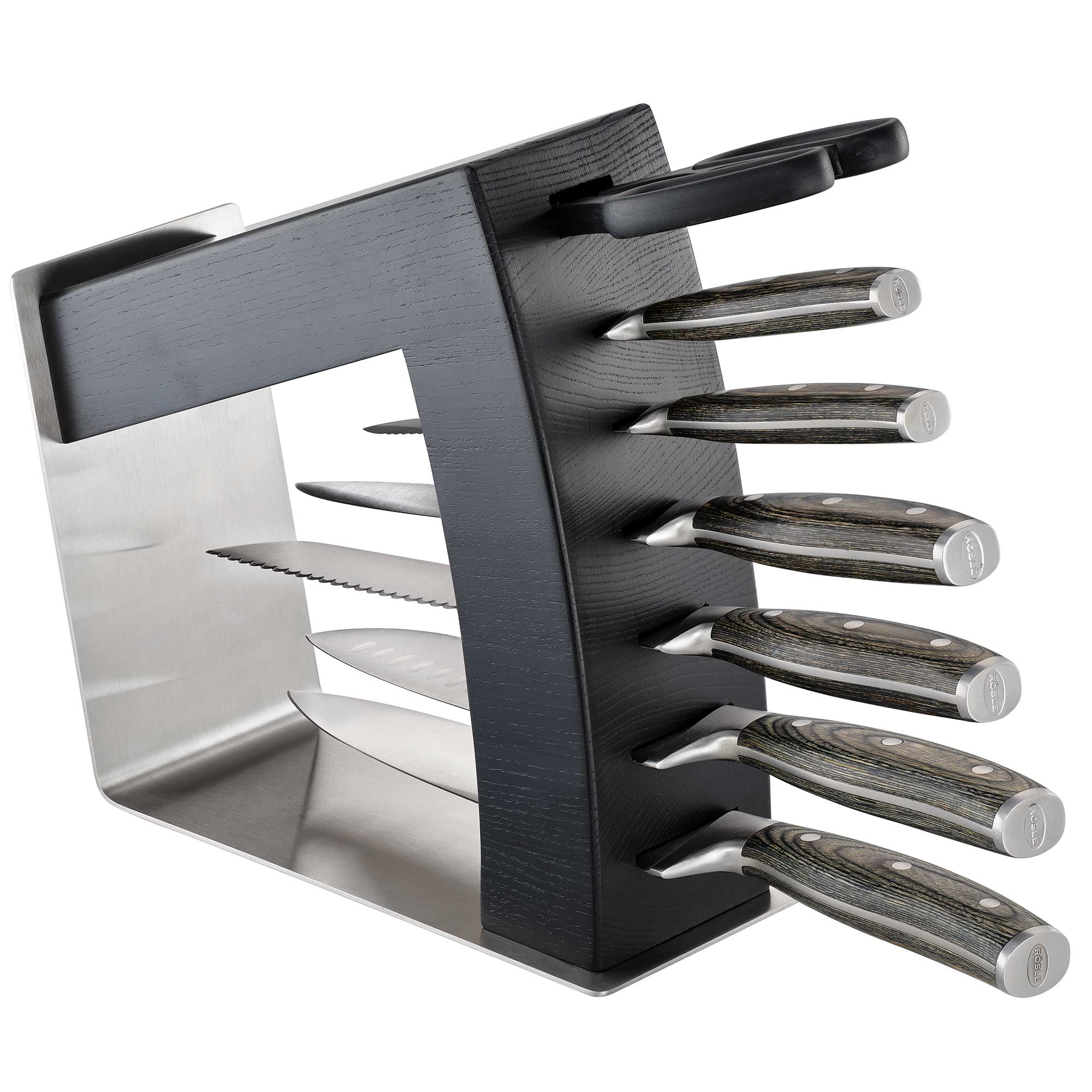 RÖSLE Messerblock MoveX Schwarz Messerblock MoveX in Schwarz, unbestückt, mit Platz für mehrere Messer.
