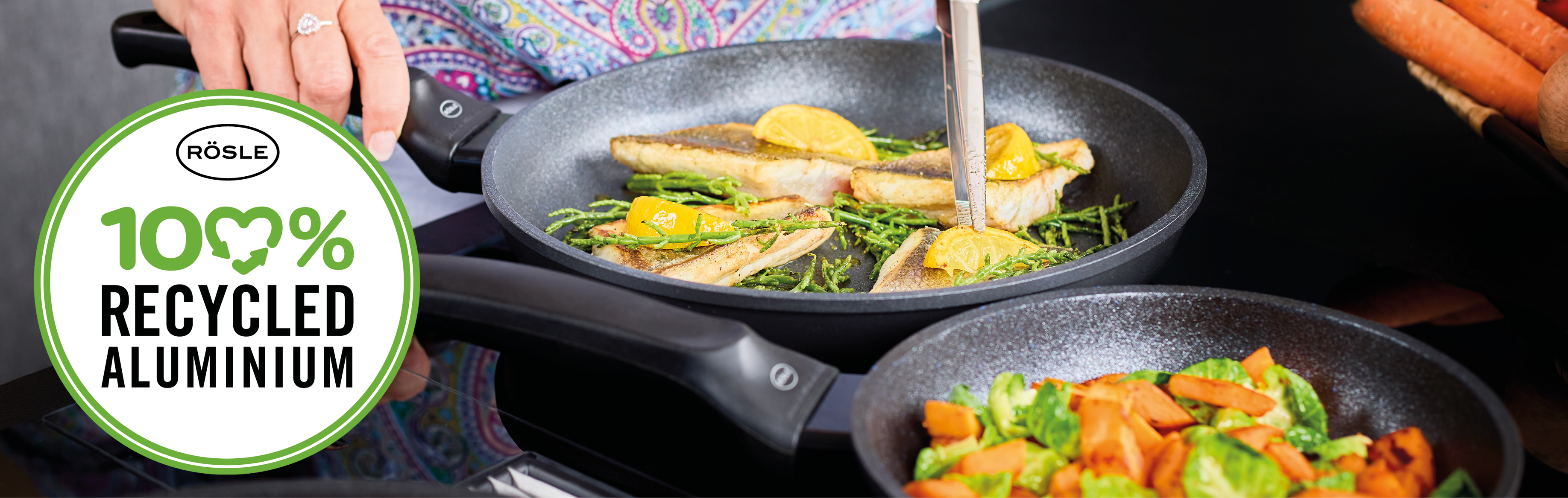 100% recycled aluminum - the Cadini cookware range
