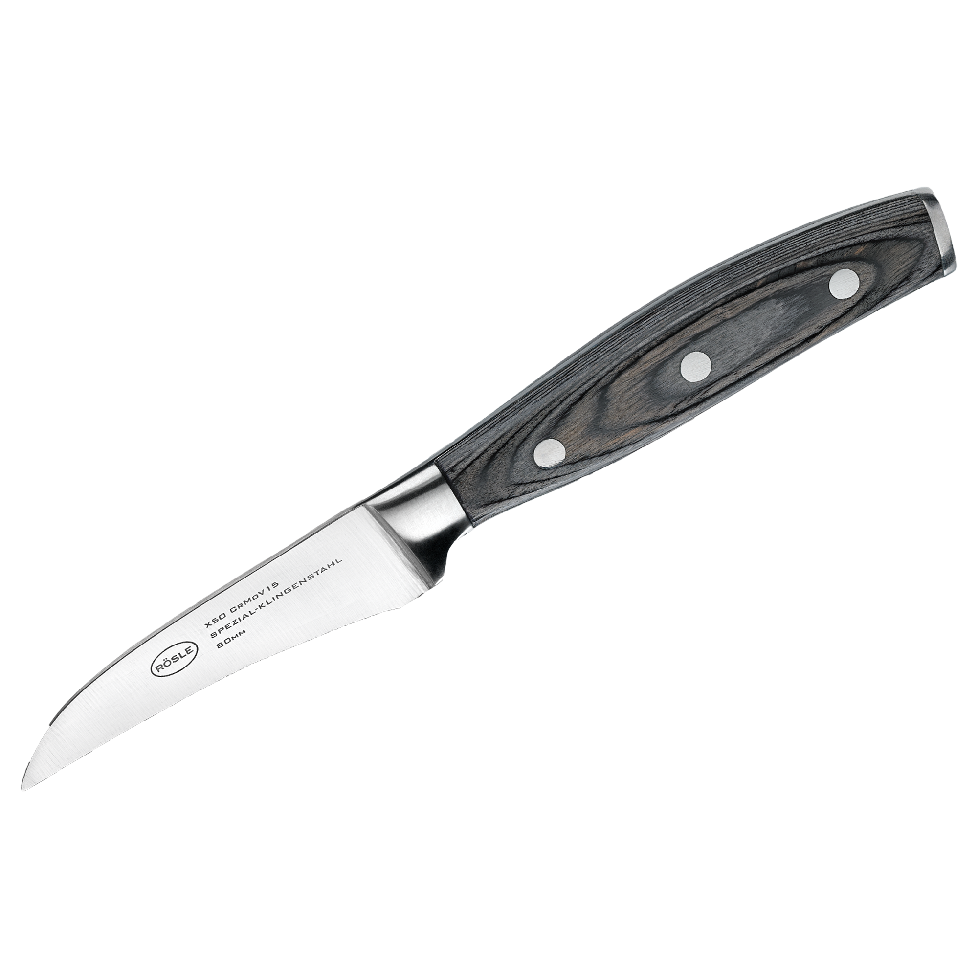 RÖSLE Schälmesser Wolfgrey Schälmesser in Wolfgrey mit Edelstahlklinge und Holzgriff