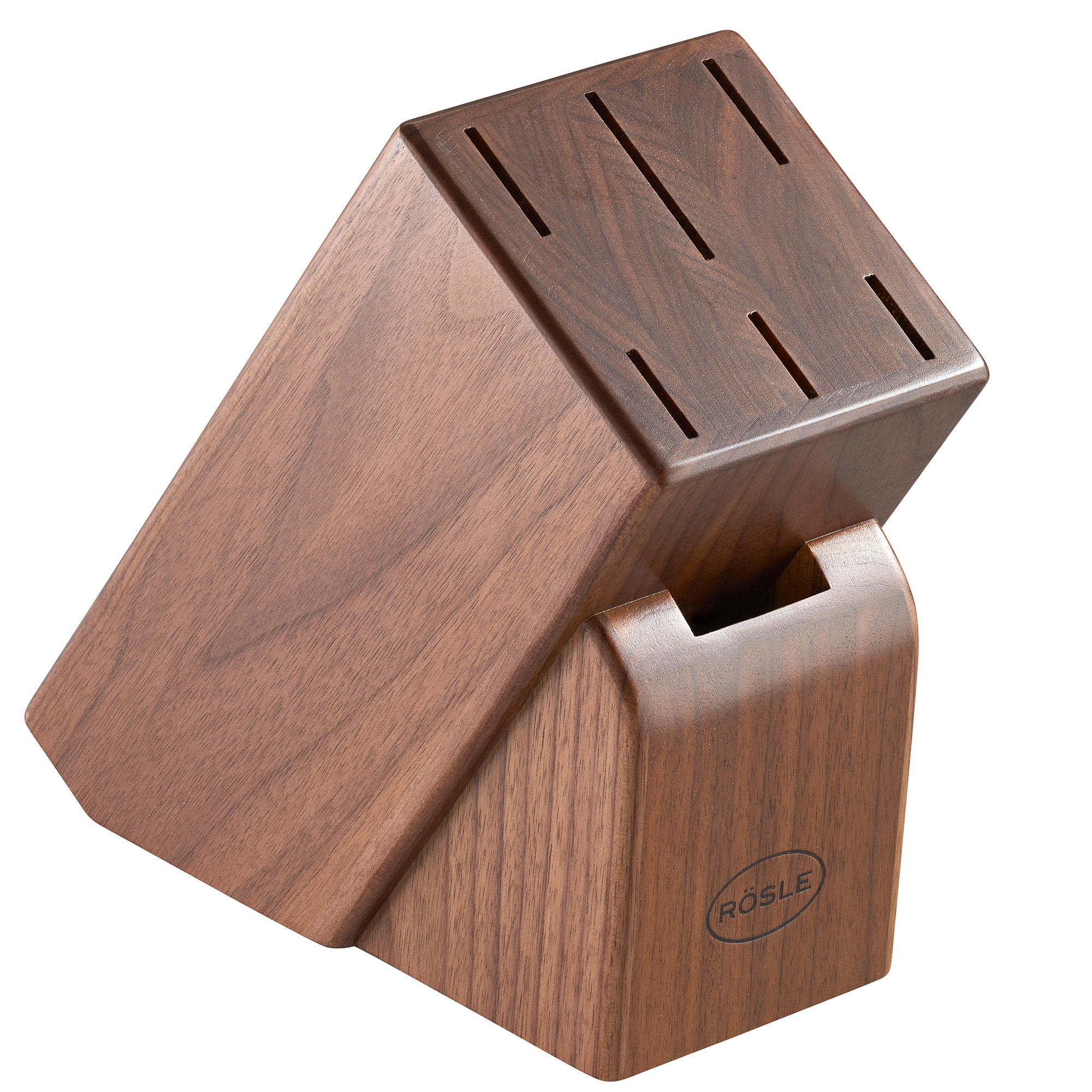 RÖSLE Messerblock Passion aus Walnussholz Messerblock aus Walnussholz mit sieben Schlitzen für Küchenmesser
